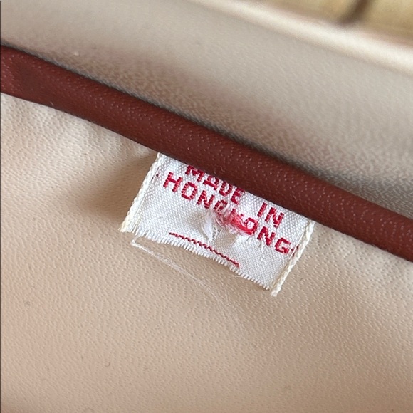 Vintage Brown and Tan Woven Wicker & Leather Handbag - Picture 12 of 12